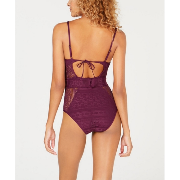 🔥BECCA Color Play Crochet Belted Swimsuit - Picture 3 of 10